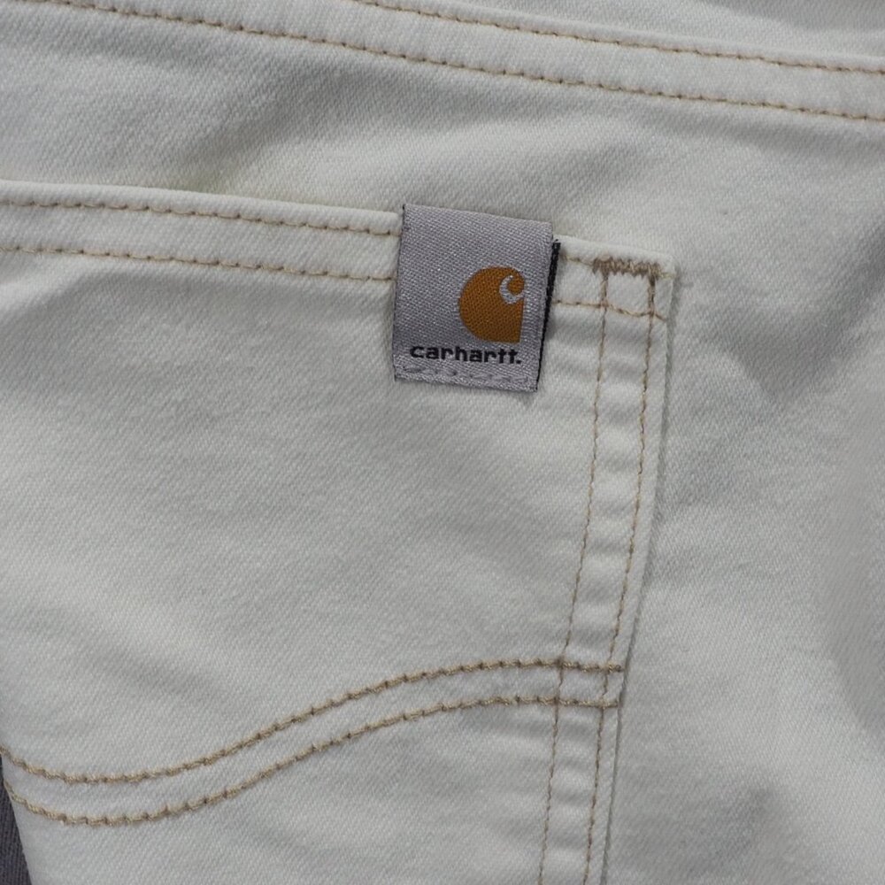 Carhartt Shorts Womens White 10 Bermuda Stretch Work Street Utility WB076 ANW - Picture 10 of 10